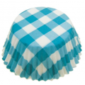 Blue Gingham Cupcake Cases - Large
